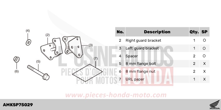 KIT,GUARD ATT de Africa Twin DCT PEARL GLARE WHITE (NHB53) 2024